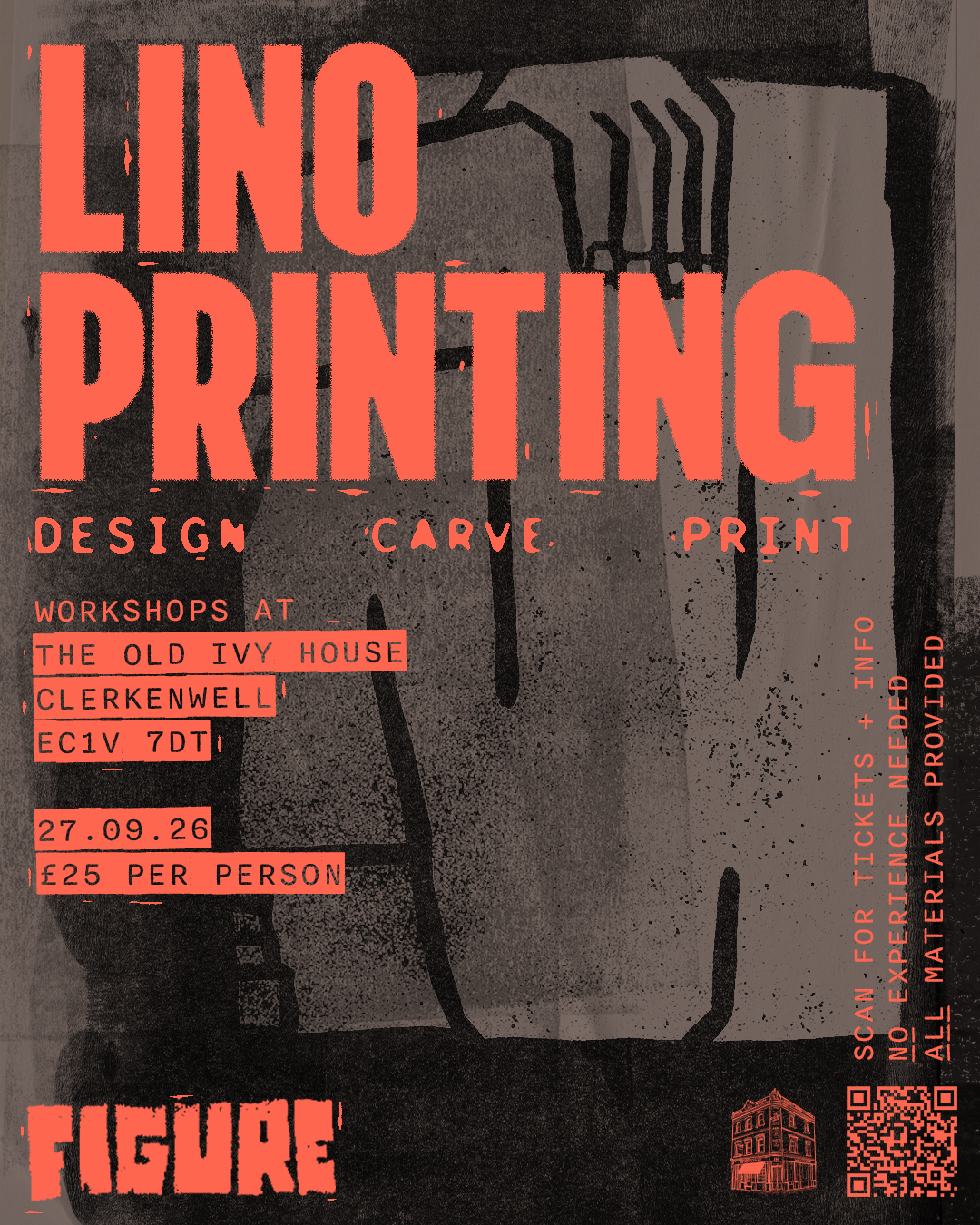 Lino printing workshop at The Old Ivy House